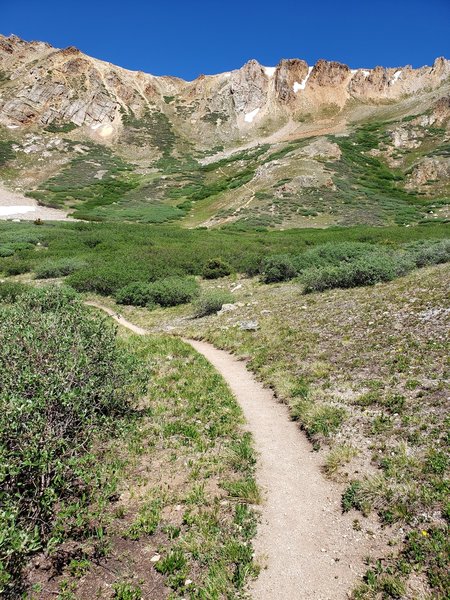 Tough section of trail going up or down this headwall.