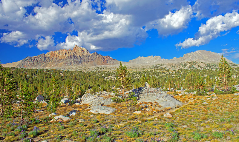 Spectacular afternoon views are better on the Golden Trout Trail compared to the Piute Trail