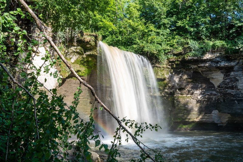 Minneopa Falls from the river below.