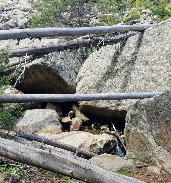 Tree Fall and Boulders creating obstacles for the stream flow