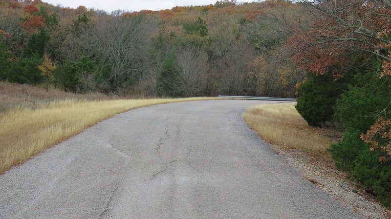 This the First Turn on the road to the trail before the fork in the road