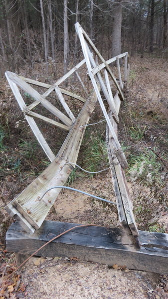 Remnants of flooding are along low areas and creek crossings