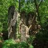 Ruins of an old flour mill down a 20 yard spur