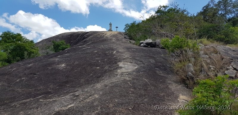 Statue on rock