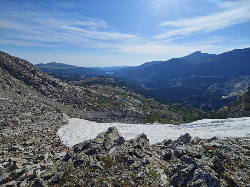 Looking east from the ridge. Spear Lake is the closest, Kearney is in the distance, and Highland Park is on the left.