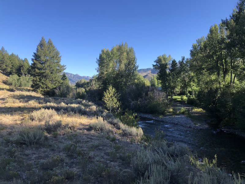 Hiking along the river.