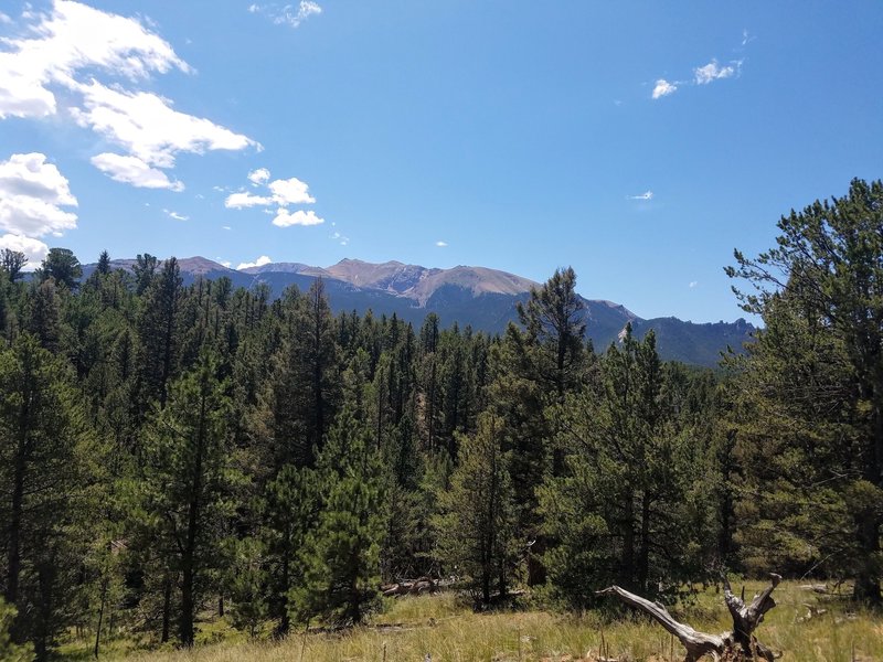 Looking to the south at the Pikes Peak.