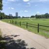 View of downtown Tulsa from the Osage Prairie Trail.