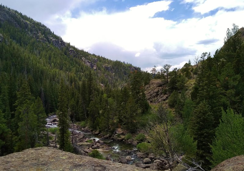 Boulder Creek in its canyon below Boulder Canyon Trail.