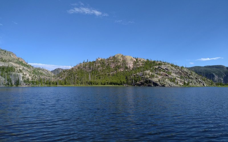 Lake Ethel from its north shore, on a sunny July afternoon.