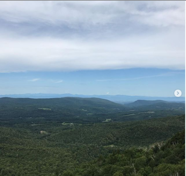 View west across the Champlain Valley towards the Adirondacks.