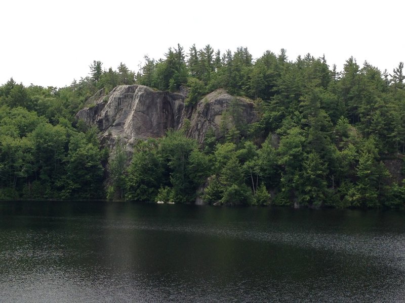 View of cliffs over Stonehouse Pond.