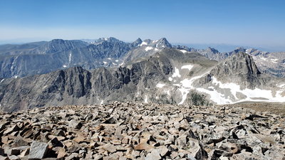 View of the Indian Peaks Wilderness from the summit of Mt Audubon