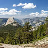 Half Dome and Yosemite Valley from the ascent to Clouds Rest