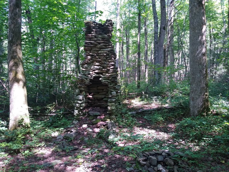 Standing chimney.