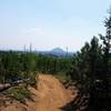 View of Signal Butte from Turkey Creek Trail. Hazy from wildfires.