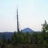 Signal Butte through the haze of wildfire.