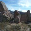 View of some of the La Cueva Rocks.