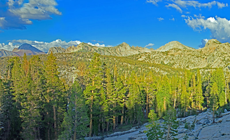 From Peter Pande Trail towards Goodale Pass Area with Red Slate Mountain on the left.