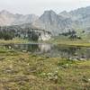 Lake at top of Beehive Basin in summer.