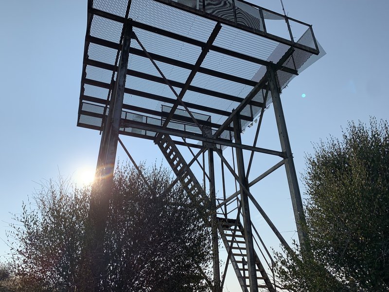 Fire lookout tower at Nordhoff Peak.