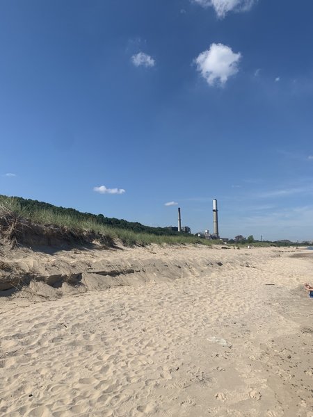 Beach view to the west.