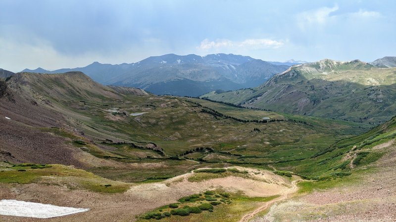 Looking west from a top Maroon Bells Pass.