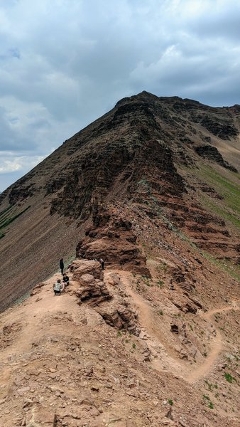 Eating lunch at Maroon Bells Pass.