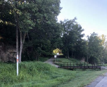 Trail climbs from SH 97 to S. Linwood.
