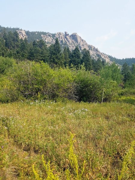 View of outcrop from trail 715.