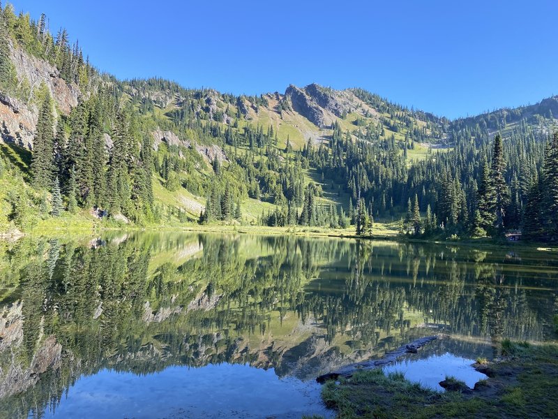 Sheep Lake offering a nice reflection in the morning.