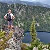 Falls Lake from the summit of Thar Peak.