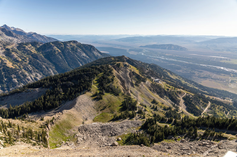 Apres Vous Peak with Jackson Hole in the background.