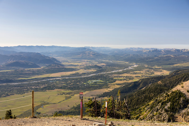 Jackson Hole and Snake River from Rendezvous Mountain.