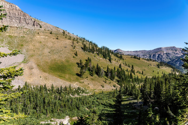 Descent from Rendezvous Mountain.