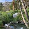 Iva Bell Hot Spring. Small pools have been created with camping space around them. Perfect after a long day hiking!