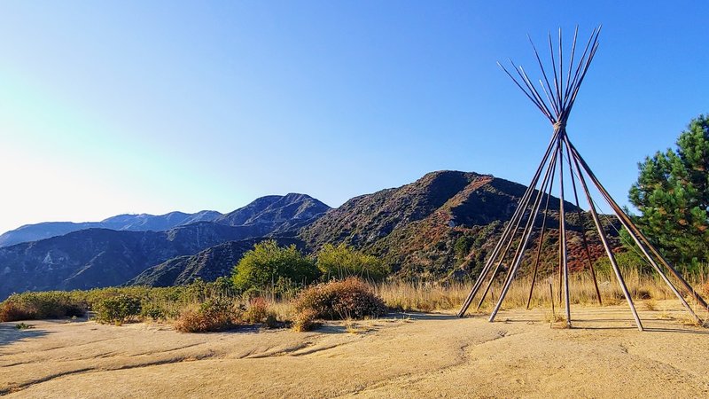 The teepee looking toward Hall-Beckly Canyon.