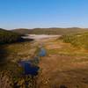 Drone footage of the morning fog over the marshland about 7 miles in. Trail can be seen to the right.