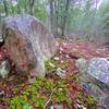 Sculpted rock near the summit