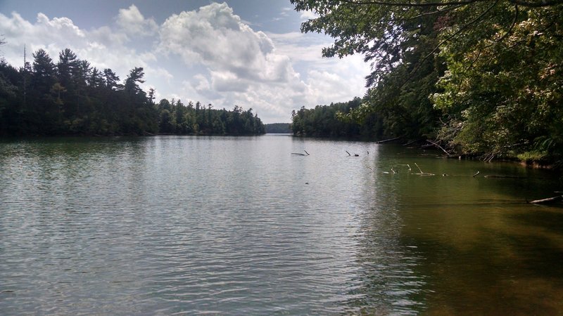 View up one of the coves towards the main part of Lake James