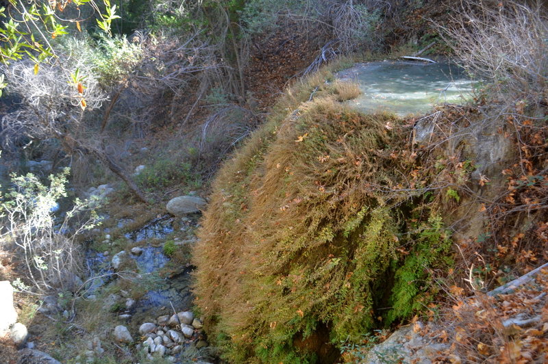 The lowest travertine pool.