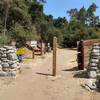 Colby trailhead, note mountain lion warning.