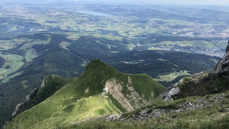 View of Klimsenkappelle on descent from Pilatus Kulm.