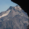 Mount Jefferson past the mouth of Boca Cave.