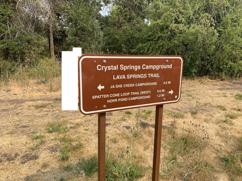 Sign at Crystal Springs Campground.