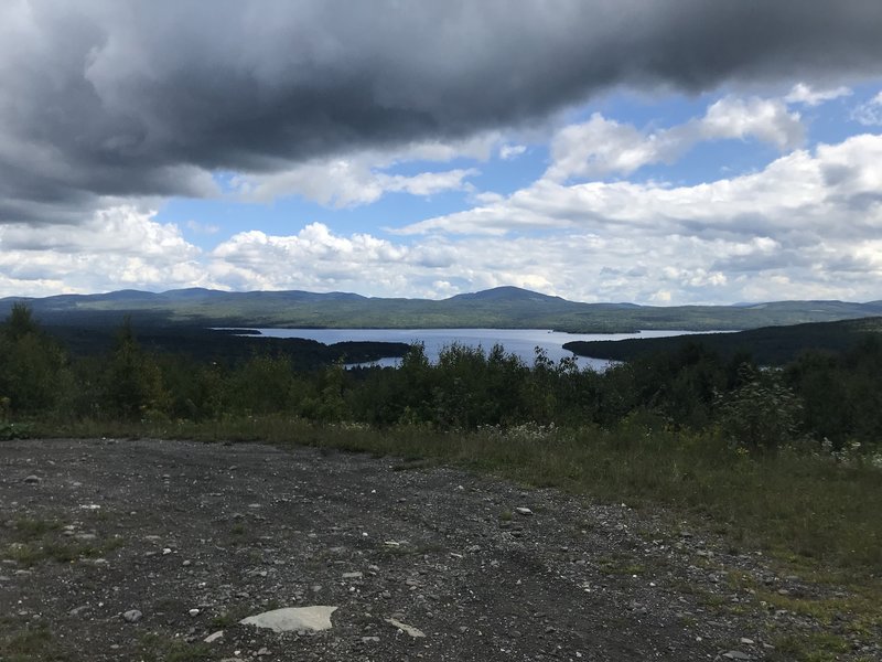 A view over the First Connecticut Lake to Magalloway Mountain.
