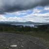 A view over the First Connecticut Lake to Magalloway Mountain.