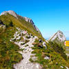 Trail to mountain Gantrisch.