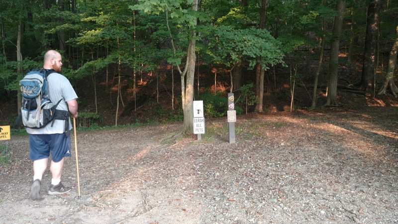 At the trailhead.