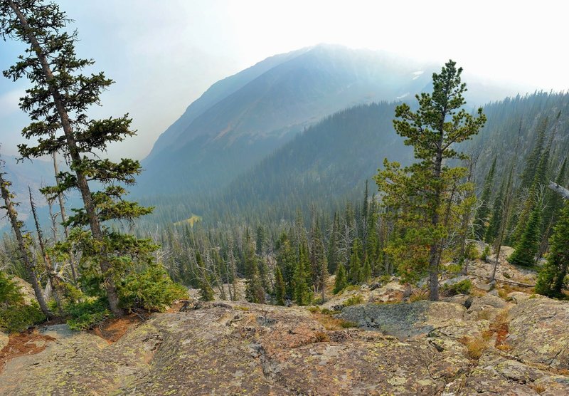 Disappearing layers of mountains.